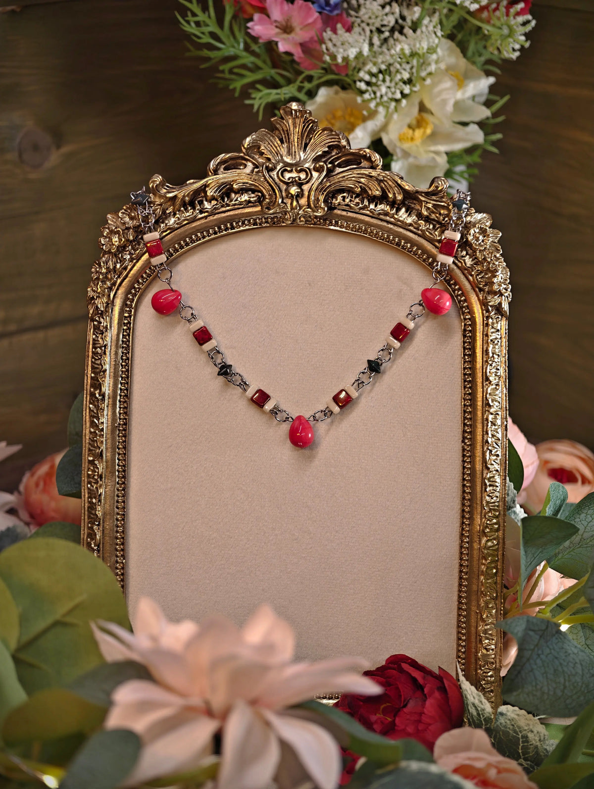 Novyra Jewelry & Clay Art Viscountess Tier Handmade Unique Whimsical Necklaces