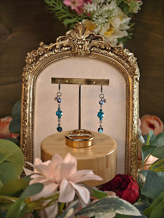 Novyra Jewelry and Clay Art Blue Simple Earring Novyra