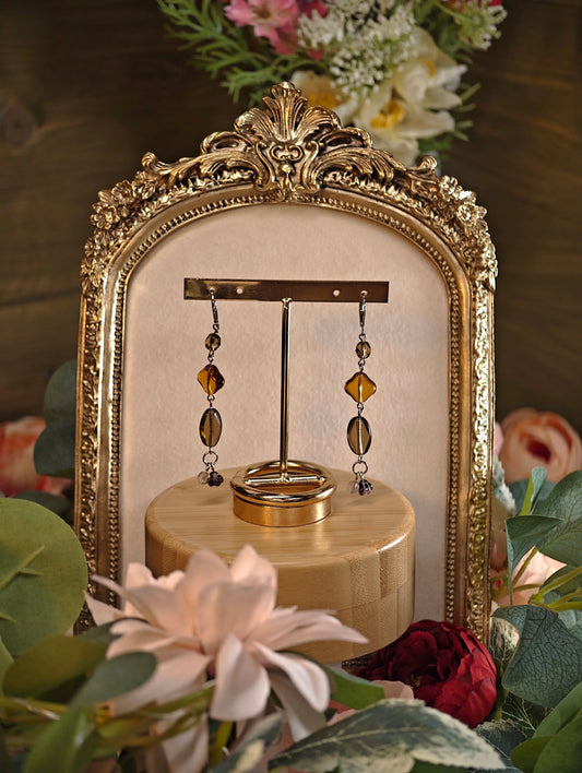 Novyra Jewelry and Clay Art Brown Simple Earring Novyra